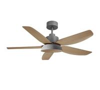Cecotec Ventilateur de Plafond avec Lumière EnergySilence Aero 5460 Daisy. 24W, Moteur DC, Diamètre 46" (117cm), 5 Pales, 3 Tons LED, Télécommande, Minuterie, 6 Vitesses, Tulipe Matériau Recyclé