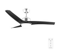 Cecotec - Ventilateur de Plafond avec Lumière EnergySilence Aero 560 IronBlack - 60 W, Diamètre 132 cm, LED 18 W et Télécommande, 3 Vitesses et Minuterie 8 Heures, 3 Pales, Mode Été/Hiver