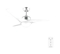Cecotec Ventilateur de Plafond avec Lumière EnergySilence Aero 560 IronWhite, 60 W, Diamètre 132 cm, LED 18 W et Télécommande, 3 Vitesses et Minuterie 8 Heures, 3 Pales, Mode Été/Hiver