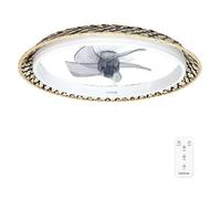 Cecotec Ventilateur de Plafond avec Lumière EnergySilence LampAero 610 Natural Design.20 W, Diamètre 43 cm, Minuterie
