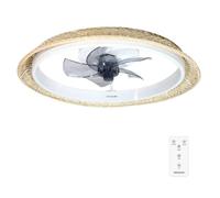 Cecotec - Ventilateur de Plafond avec Lumière EnergySilence LampAero 620 Natural Design - 20 W, Diamètre 43 cm, Minuterie