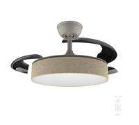 Cecotec Ventilateur de Plafond avec Lumière et 3 Pales Rétractables EnergySilence Aero 3666 Invisible Textile. 30W, Moteur DC, Diamètre 36", 3 Tons LED, Télécommande, 6 Vitesses, Minuterie