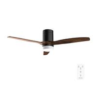 Ventilateur de plafond Cecotec avec éclairage EnergySilence Aero 4600 Arctic Black&Chocolate. Moteur à courant continu 38 W, éclairage LED 18 W
