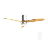 Ventilateur de plafond Cecotec avec éclairage EnergySilence Aero 4600 Arctic Steel&Sand. Moteur à courant continu 38 W, diamètre 132 cm, ampoule LED