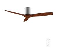 Cecotec Ventilateur de Plafond avec Télécommande de 52" EnergySilence 5400 Classic Iron&DarkWood. Moteur DC 40W, 3 Pales, 6 Vitesses, Minuterie jusqu'à 8h, Mode Hiver/Été