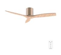 Cecotec Ventilateur de plafond EnergySilence Aero5400 – DC40W 3 pâles télécommande 52" Gold/LightWood