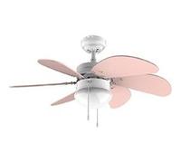 Cecotec Ventilateur de plafond EnergySilence 3600 Vision Nude – 50W 92cm, 3 vitesses, blanc/nude