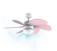Cecotec Ventilateur de plafond EnergySilence 3600 Vision 92 cm 50 W 6 pales réversibles lampe Violet