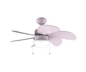 Cecotec Ventilateur de Plafond EnergySilence Aero 3600 Vision Full Purple | 50W, 3 Vitesses, 6 Pales Réversibles, Diamètre de 36 Pouces (92 cm), Lampe Intégrée, Ampoule Non Incluse, Commande par Chaîne