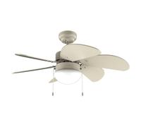 Cecotec Ventilateur de Plafond EnergySilence Aero 3600 Vision Full SunLight | 50W, 3 Vitesses, 6 Pales Réversibles, Diamètre de 36 Pouces (92 cm), Lampe Intégrée, Ampoule Non Incluse, Commande par Chaîne