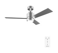 Cecotec Ventilateur de plafond Energysilence Aero 4850 Style Steel, 30 W, diamètre 48 ""avec 3 lames, télécommande, moteur DC