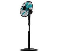 Cecotec Ventilateur sur Pied avec Télécommande et Minuterie EnergySilence 530 Power Connected Black. 50 W, 5 Pales de 40 cm, 3 Vitesses, Moteur en Cuivre, Oscillant, Écran, Noir