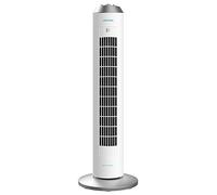 Cecotec Ventilateur Tour avec Minuterie EnergySilence 8090 Skyline, 60 W, 33'' (84 cm) Hauteur, Oscillation, Moteur Cuivre Haute Efficacité, Contrôle Mécanique, 3 Vitesses, Blanc, Minuteur jusqu’à 2 h