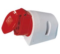 CEE-DOSE 3-16 - Prise femelle CEE, 400 V, 16 A, rouge, saillie
