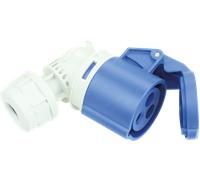CEE-KUPP 1W16 - Couplage CEE, coudé, 230 V, 16 A, bleu