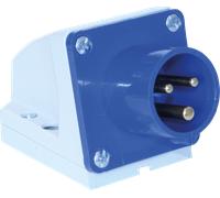 CEE-STECKER 6-16 - Prise murale CEE pour appareils, sans couvercle, 230 V, 16 A