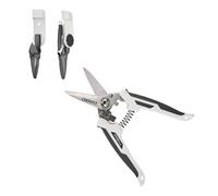 CEERAYZ 7" Cisaille Multi Usage, Ciseaux industriels robustes, Cisaille de jardin pour projets DIY, bureau, lignes de production et jardinage, avec étui protecteur et support magnétique (Blanc Gris)