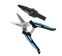 CEERAYZ 7" Notch Cisaille Multi Usage, Ciseaux industriels robustes, Cisaille de jardin pour projets DIY, bureau, lignes de production et jardinage, avec étui protecteur (Noir Bleu)