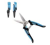 CEERAYZ 8" Cisaille Multi Usage, Ciseaux industriels robustes, Cisaille de jardin pour projets DIY, bureau, lignes de production et jardinage, avec étui protecteur et support magnétique (Noir Bleu)