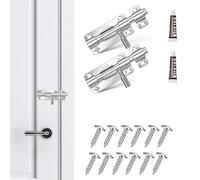 Ceeyoll 2 Pièces Targette en Acier Inoxydable,Verrou Porte Coulissante,304 Targette de Porte Exterieur,Loquets et Verrous de Portes Inox Avec 12 vis,pour Chambre,Jardin, Clôture.