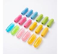 Ceeyoll 20 Stück Guide Doigts Silicone, Correcteur de Posture d'écriture | Manchons Ergonomiques en Silicone avec Couleurs Mélangées, Doux et Confortables pour Une écriture Confortable