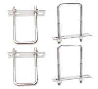 CEEYSEE Lot de 4 supports de boulons U M8 50 x 100 mm, écrous, lave-linge, plaque de cadre, acier inoxydable, applications automobiles et industrielles