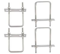 CEEYSEE Lot de 4 vis en U M6 50 x 100 mm, avec étrier en acier inoxydable U, pour fixation de tuyaux, véhicules, bateaux, ponts, tunnels (U/M6-50 x 100 mm)