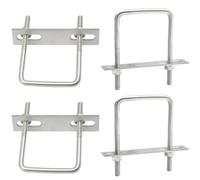 CEEYSEE Lot de 4 vis en U M6 50 x 80 mm, avec étrier en acier inoxydable 304, pour fixation de tuyaux, véhicules, bateaux, ponts, tunnels (U/M6-50 x 80 mm)
