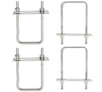 CEEYSEE Lot de 4 vis en U M8 60 x 120 mm, avec étrier en acier inoxydable U, pour fixation de tuyaux, véhicules, bateaux, ponts, tunnels (U/M8-60 x 120 mm)