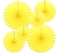 CEEYSEE Lot de 6 éventails en papier 20/30/40 cm, décoration de fête rondes, fleurs des éventails en papier, guirlandes en papier, décorations à suspendre pour fêtes, jardins et anniversaires (ZHUS)