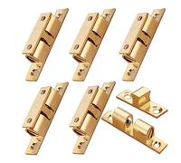 CEEYSEE Lot de 6 loquets doubles en laiton 60 mm avec vis pour armoires, étagères, portes d'armoire (60 mm/DQMK)