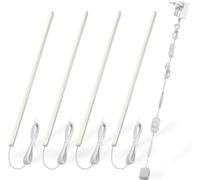 Cefrank LED Vitrine Kit d'éclairage en Forme de V - Lot de 4 lampes sous-unité à intensité variable,Barres Lumineuses de 30 cm,Total de 1200lm,Tous les Accessoires Inclus, 12W (Blanc, 6000k)