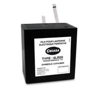 Cegasa - Pile alcaline 6LR20 Cegasa 9V 15Ah-Cegasa