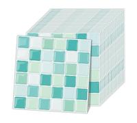 CEIEVER Lot de 20 carreaux de mosaïque 3D autocollants pour cuisine et salle de bain - 15 x 15 cm - Imperméables - Pour camping-car - Style classique européen - Résine (D-MSK-19)