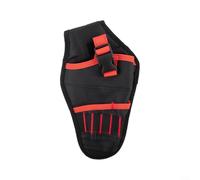 Ceinture à outils - 28 x 17 cm - Pour visseuse sans fil (noir et jaune) | Tissu Oxford 1680D, indéchirable, imperméable, durable pour les chantiers de construction, utilisation quotidienne