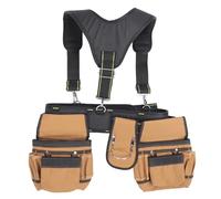 Ceinture à Outils de Construction réglable, Poches en Tissu Oxford 1200D, Ceinture à Outils avec Pochettes et Support de Ruban métallique