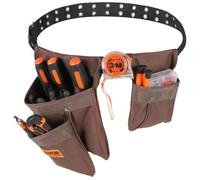 Ceinture à outils-VEVOR-13 poches, s'ajuste de 29 pouces à 54 pouces, sac à outils amovible -pour électricien,bricoleur,marron
