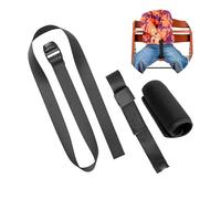 Ceinture d'entrejambe avec protège-ceinture pour chaise haute, 3 packs, en noir, deux sangles de ceinture compatibles avec Hauck Alpha Beta, Stokke Tripp Trapp, roba, Kinderkraft, etc.