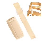 Ceinture d'entrejambe avec rembourrage de ceinture pour chaise haute, 2 packs, beige, sangles compatibles avec Hauck Alpha Beta, Stokke Tripp Trapp, roba Sit Up, housse de courroie douce