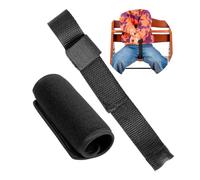Ceinture d'entrejambe avec rembourrage de ceinture Set pour chaise haute, 2 pcs, Noir, étriers compatibles avec Hauck Alpha Beta, Stokke Tripp Trapp, roba Sit Up, housse de ceinture douce