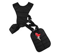 Ceinture matelassée noire confort Double bandoulière, bandoulière pour tondeuse pour débroussailleuses Harnais pour débroussailleuse, débroussailleuse de jardin Tondeuse à gazon Ceinture en nylon adap
