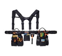 Ceinture Porte Outil Bretelles-VEVOR-19 Poches-Ceinture à Outils Tour de Taille Ajustable 80-131 cm