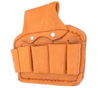Ceinture Porte Outil en Cuir de Vache Orange, Sacoche Spacieux | Rangement Multifonction, Transport Facile, Usage Intérieur Atelier Usine, pour Électricien Professionnel