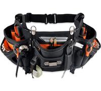 Ceinture porte-outils avec 18 poches, pour le secteur du bâtiment et de la climatisation, de couleur noire