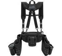 Ceinture porte-outils avec bretelles, 27 poches, pour tour de taille de 33-50 pouces, idéale pour les électriciens