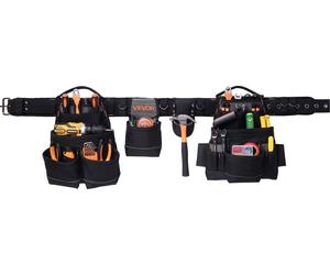 Ceinture porte-outils VEVOR, 18 poches, ceinture professionnelle pour bricoleurs, porte-marteau, porte-outils, ceinture de travail pour électriciens, menuisiers & ouvriers du bâtiment, organisateur de