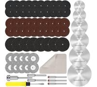 Celepoir 98 Disques de Coupe pour Métal, Mini Disque Diamant à Tronçonner | Lame de Coupe Set pour Accessoires, Lame Scie Circulaire avec 1/8" Mandrin pour Couper Bois, Plastique, Métal