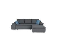 CELINA Canapé d angle réversible con ible 3 places Coffre de rangement Tissu L 274