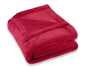 CelinaTex Couverture, Jour/Plafond, Montréal, Polaire Microfibre, Polyester, Rot, 220 x 240 cm