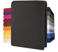 CelinaTex Lucina Drap-Housse Coton 200x200-200x220 cm Noir